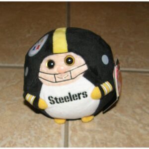 NEW NWT Football NFL PITTSBURGH STEELERS Rare Retired 5" Plush TY BEANIE BALLS